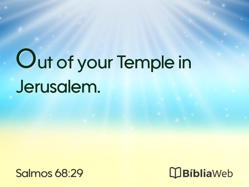 Salmos 68:29 em imagem para compartilhar