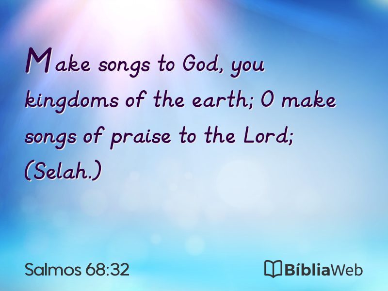Salmos 68:32 em imagem para compartilhar