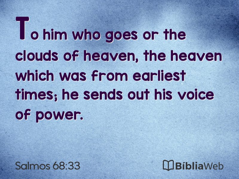 Salmos 68:33 em imagem para compartilhar