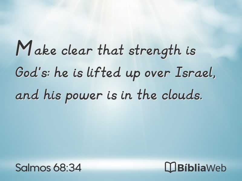 Salmos 68:34 em imagem para compartilhar