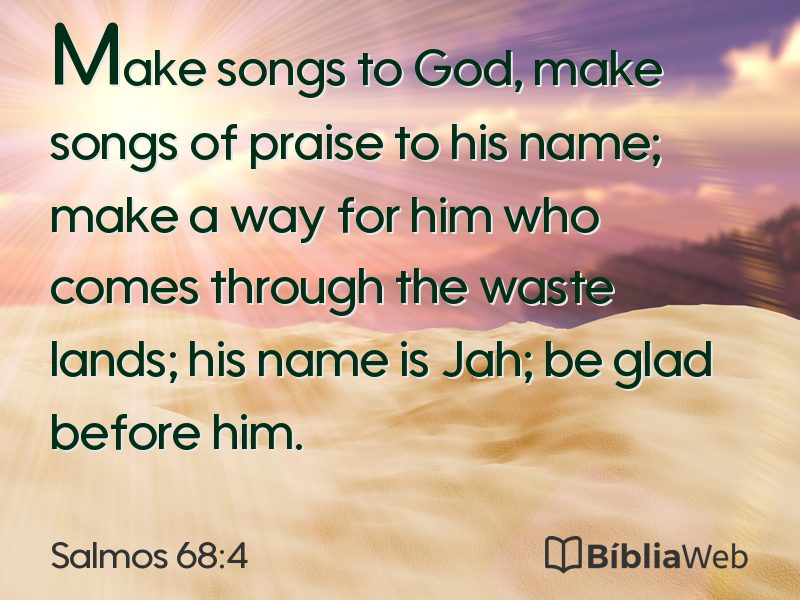Salmos 68:4 em imagem para compartilhar