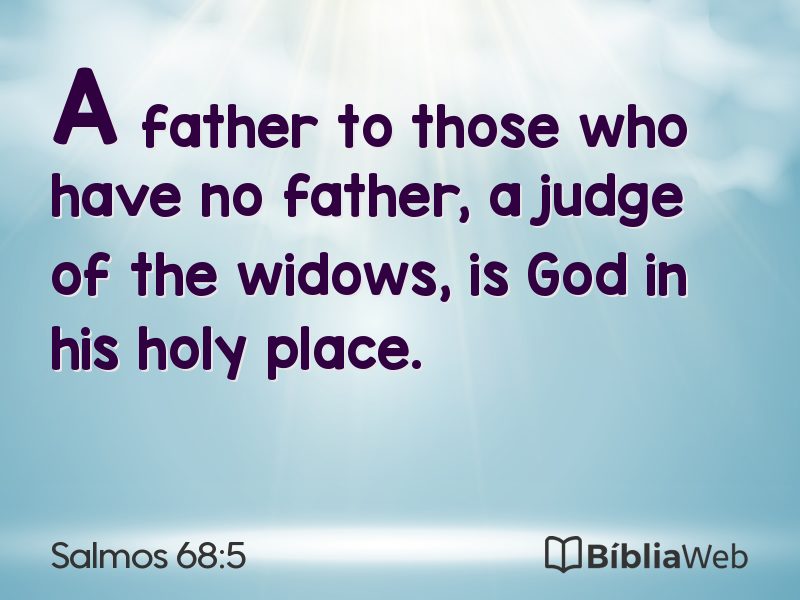 Salmos 68:5 em imagem para compartilhar