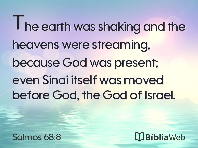 Salmos 68:8 em imagem para compartilhar