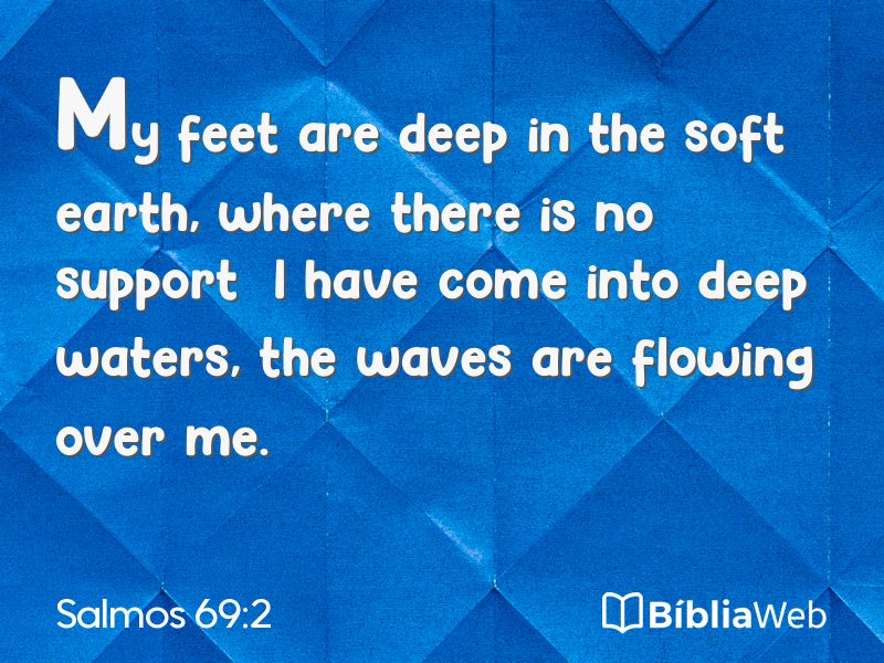 Salmos 69:2 em imagem para compartilhar