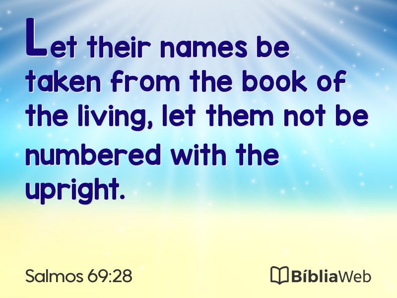 Salmos 69:28 em imagem para compartilhar