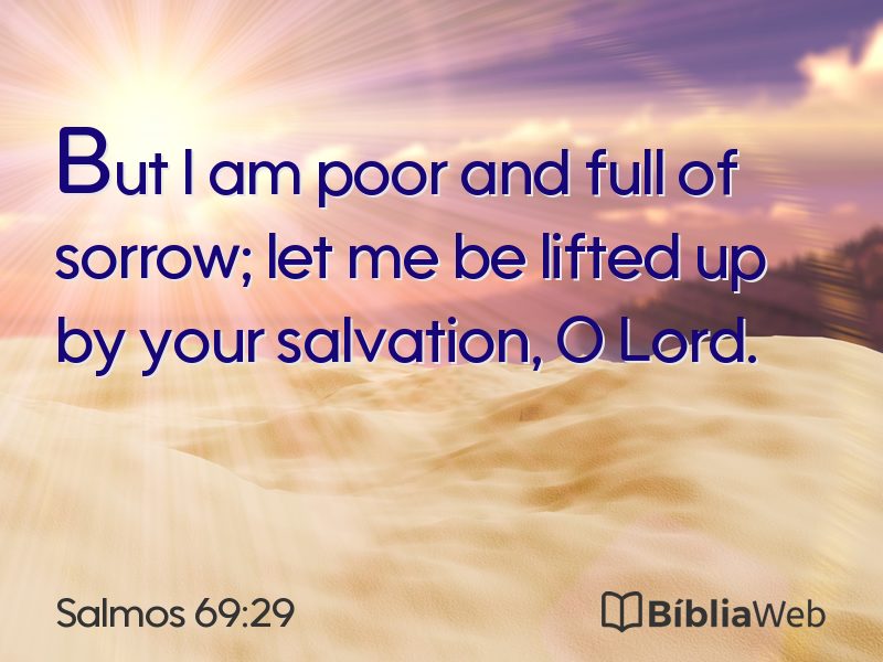 Salmos 69:29 em imagem para compartilhar