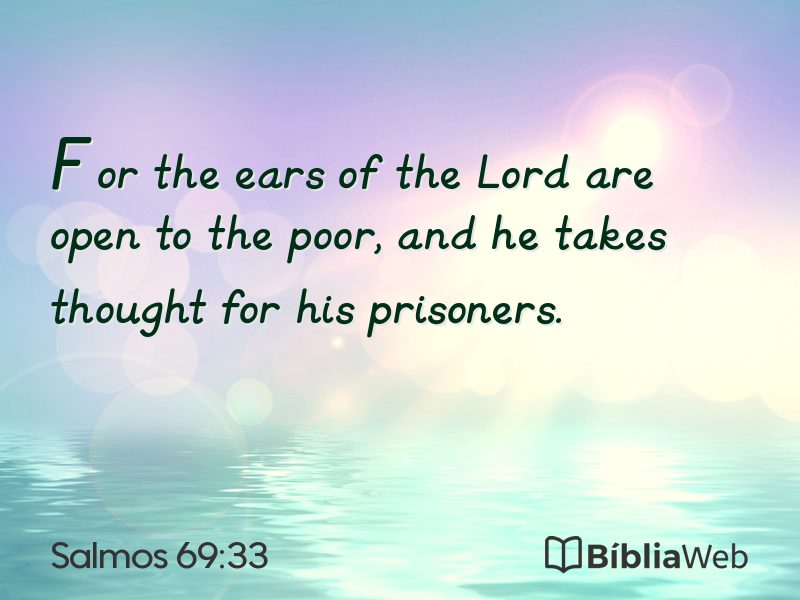 Salmos 69:33 em imagem para compartilhar