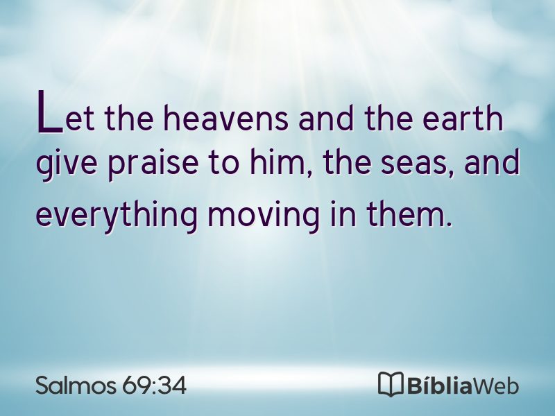Salmos 69:34 em imagem para compartilhar