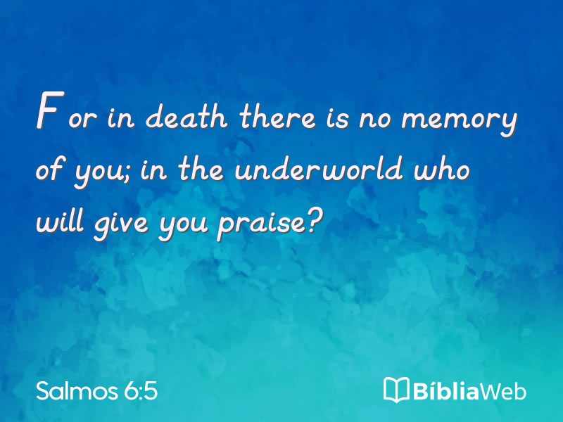 Salmos 6:5 em imagem para compartilhar