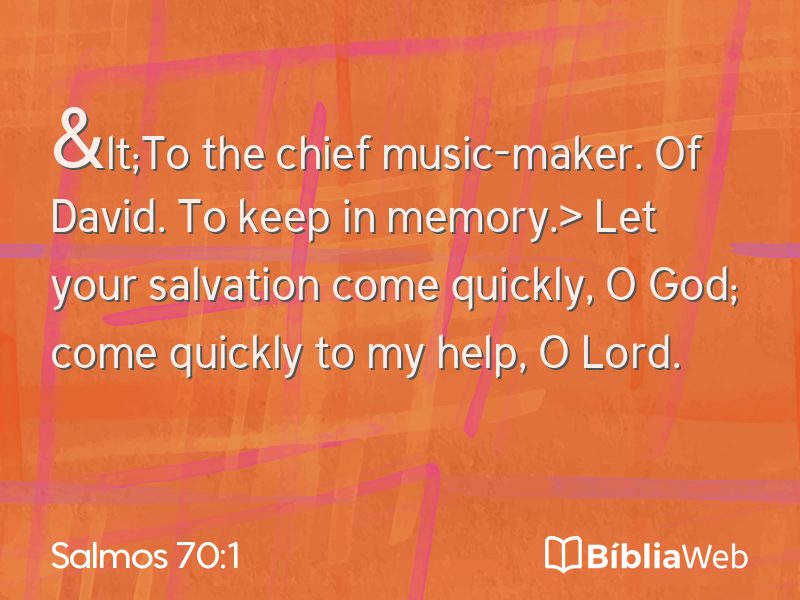 Salmos 70:1 em imagem para compartilhar