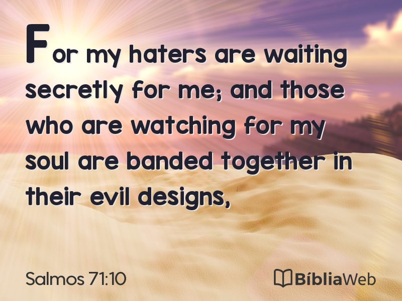 Salmos 71:10 em imagem para compartilhar