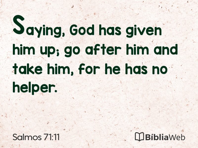 Salmos 71:11 em imagem para compartilhar