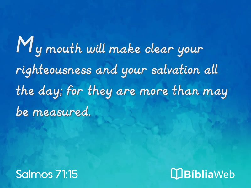 Salmos 71:15 em imagem para compartilhar