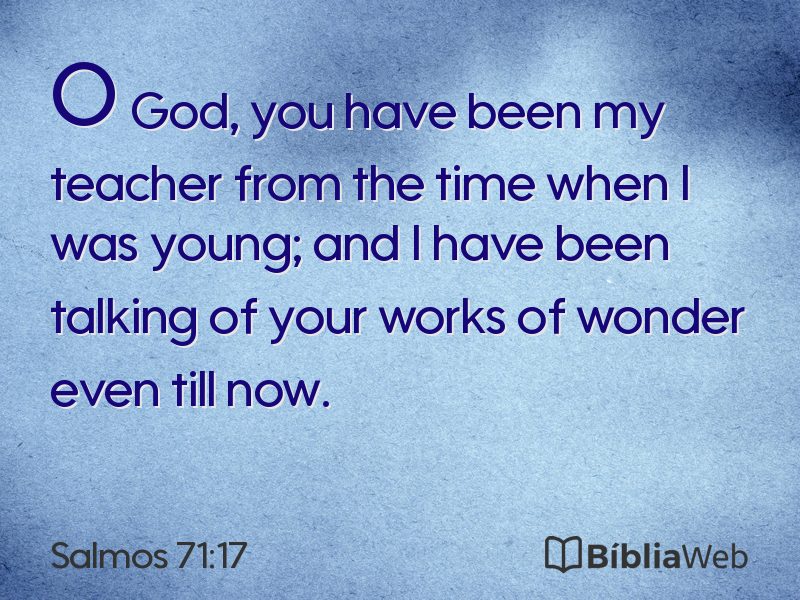 Salmos 71:17 em imagem para compartilhar