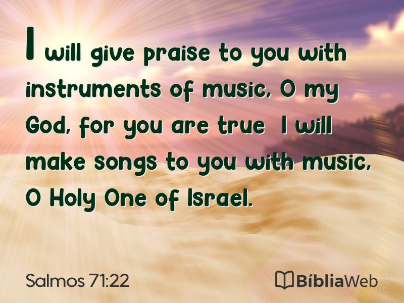 Salmos 71:22 em imagem para compartilhar
