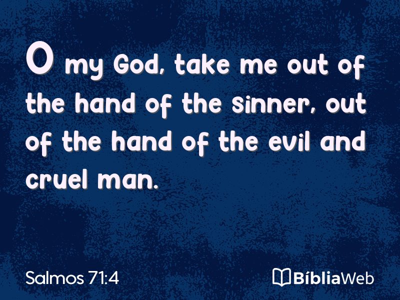 Salmos 71:4 em imagem para compartilhar