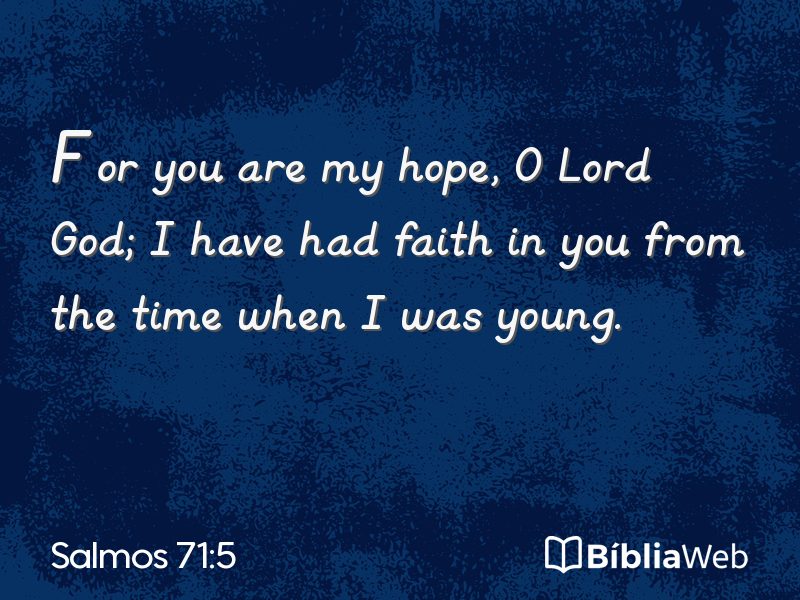 Salmos 71:5 em imagem para compartilhar