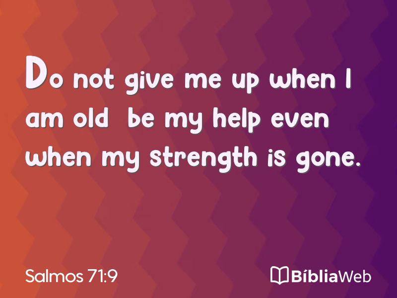 Salmos 71:9 em imagem para compartilhar
