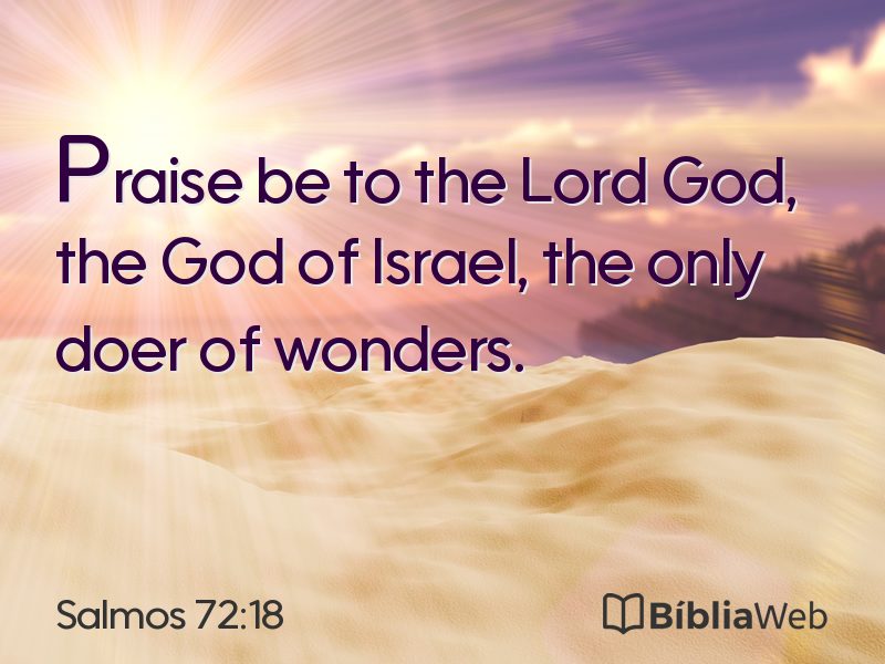Salmos 72:18 em imagem para compartilhar