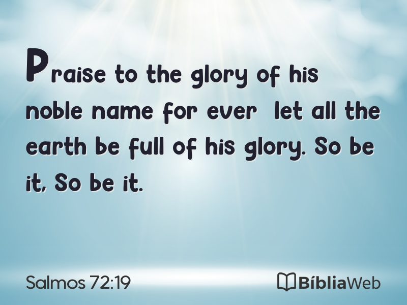 Salmos 72:19 em imagem para compartilhar