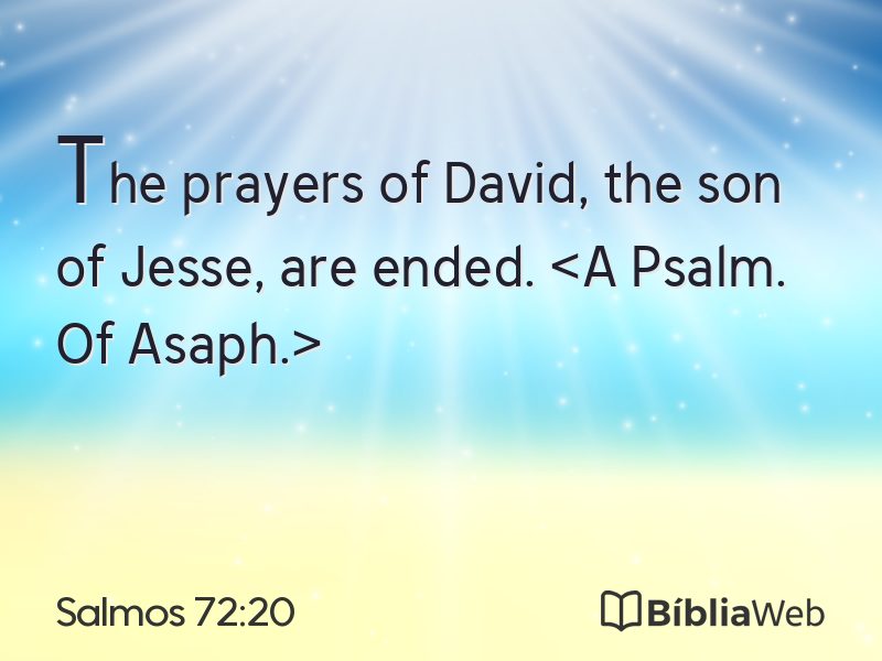 Salmos 72:20 em imagem para compartilhar