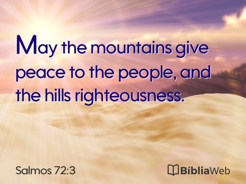 Salmos 72:3 em imagem para compartilhar