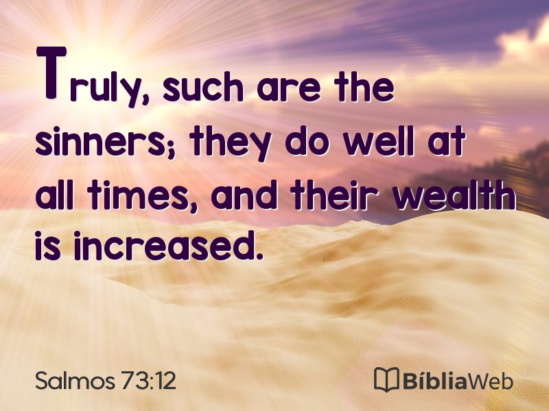 Salmos 73:12 em imagem para compartilhar