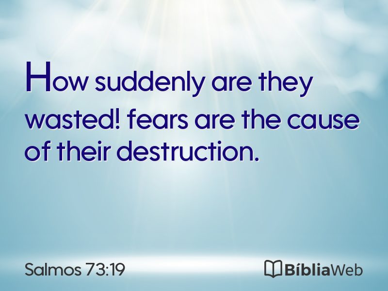 Salmos 73:19 em imagem para compartilhar
