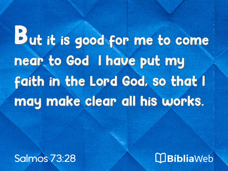 Salmos 73:28 em imagem para compartilhar