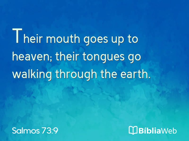 Salmos 73:9 em imagem para compartilhar