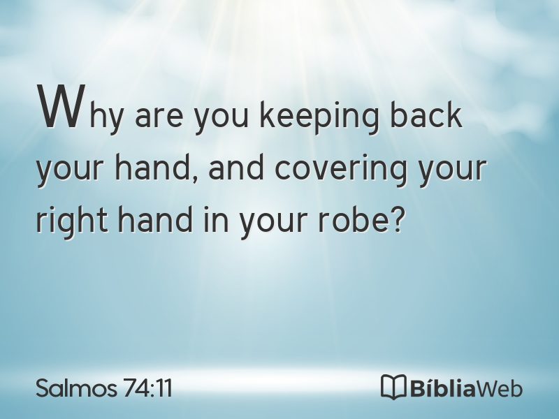 Salmos 74:11 em imagem para compartilhar