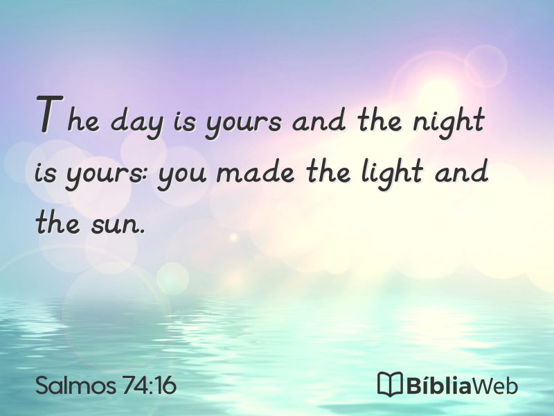 Salmos 74:16 em imagem para compartilhar