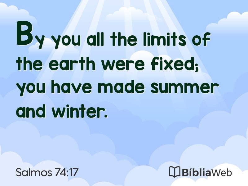 Salmos 74:17 em imagem para compartilhar