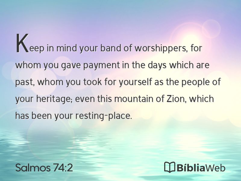 Salmos 74:2 em imagem para compartilhar