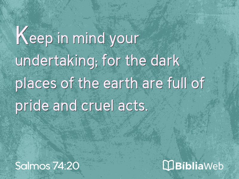 Salmos 74:20 em imagem para compartilhar