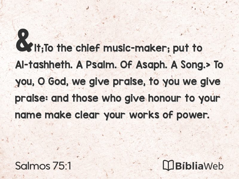 Salmos 75:1 em imagem para compartilhar