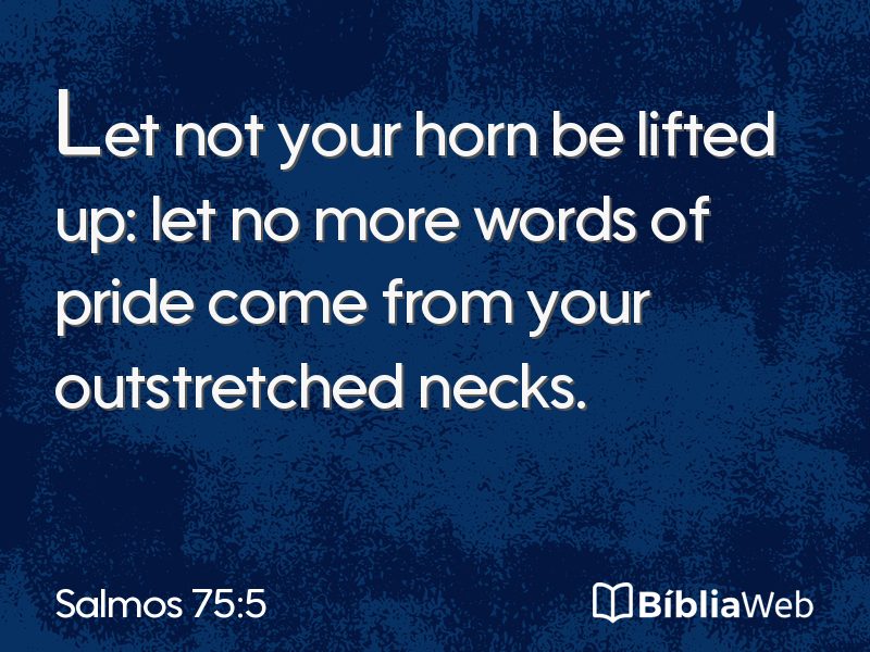 Salmos 75:5 em imagem para compartilhar