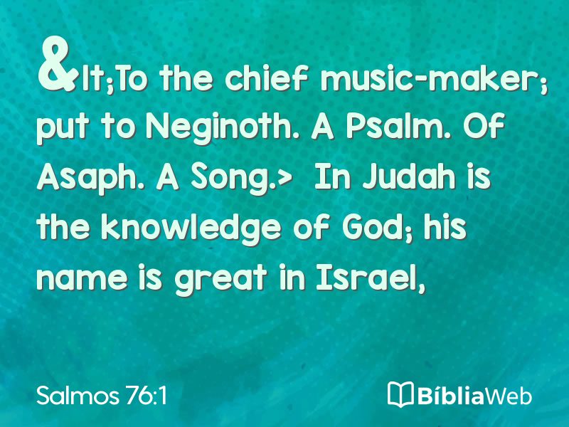 Salmos 76:1 em imagem para compartilhar
