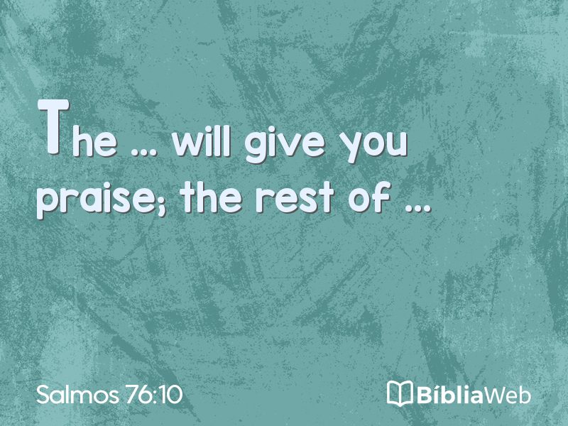 Salmos 76:10 em imagem para compartilhar