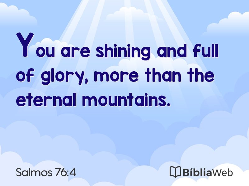 Salmos 76:4 em imagem para compartilhar