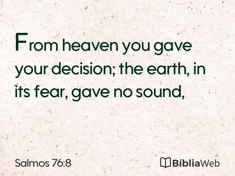 Salmos 76:8 em imagem para compartilhar