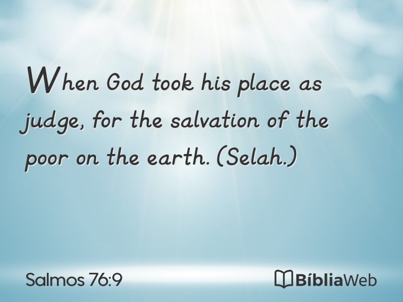 Salmos 76:9 em imagem para compartilhar