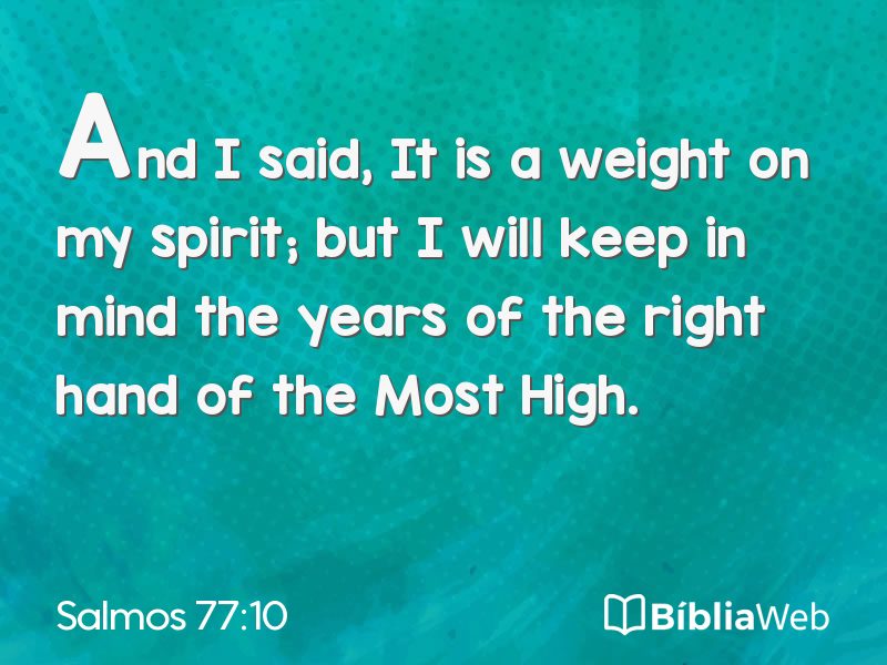 Salmos 77:10 em imagem para compartilhar