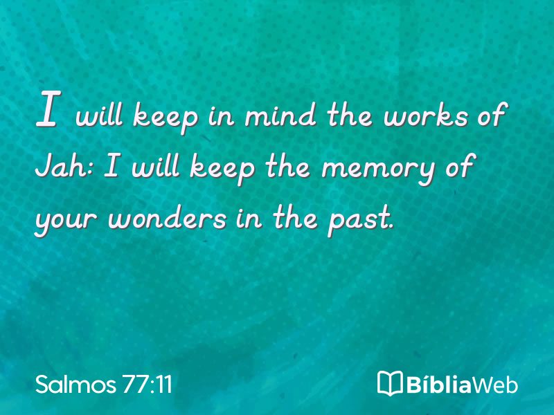 Salmos 77:11 em imagem para compartilhar