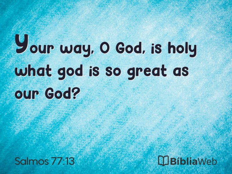 Salmos 77:13 em imagem para compartilhar