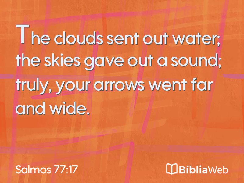 Salmos 77:17 em imagem para compartilhar