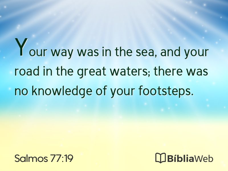 Salmos 77:19 em imagem para compartilhar