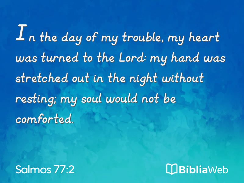 Salmos 77:2 em imagem para compartilhar