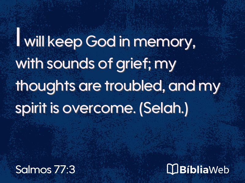 Salmos 77:3 em imagem para compartilhar