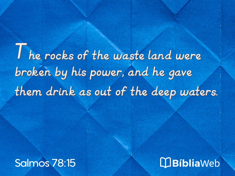 Salmos 78:15 em imagem para compartilhar